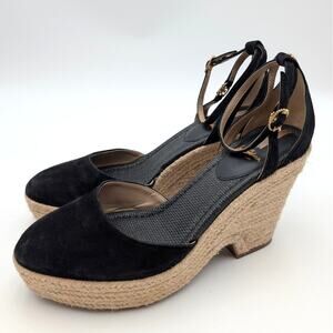 Sam Edelman Nati Platform Ankle Strap Pump Women's Black Size US10M EU41